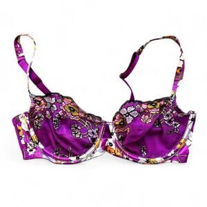 Savage X Fenty Purple Floral Lace Bra – Y2K floral 38D